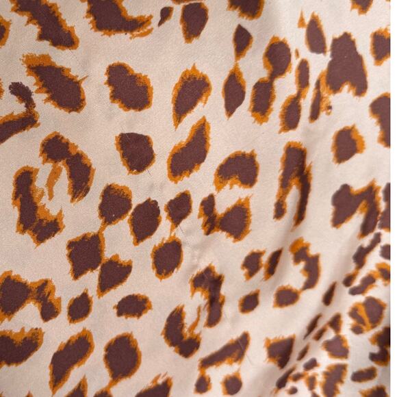 Free People Normani Bias Cut Midi Skirt Leopard Size 10 Satin Feel - Picture 8 of 10